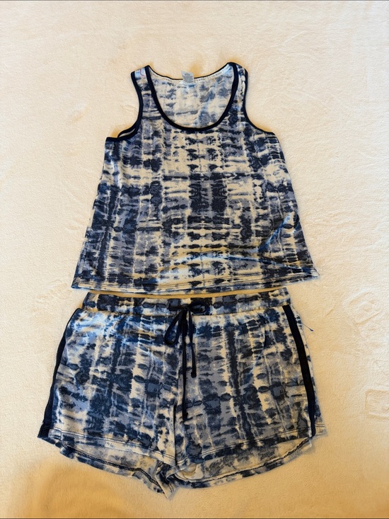 Lucky Brand Other - Lucky Brand Blue and White Tie-Dye Pajama Tank & Shorts Set